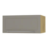 KLAPPHÄNGESCHRANK Kvantum W6B/80 Beige Matt / Eiche Artisan Matt 80 / 59 / 36cm - Beige/Eiche Artisan, Holz/Holzwerkstoff (80/36/59cm) - Feldmann-Wohnen