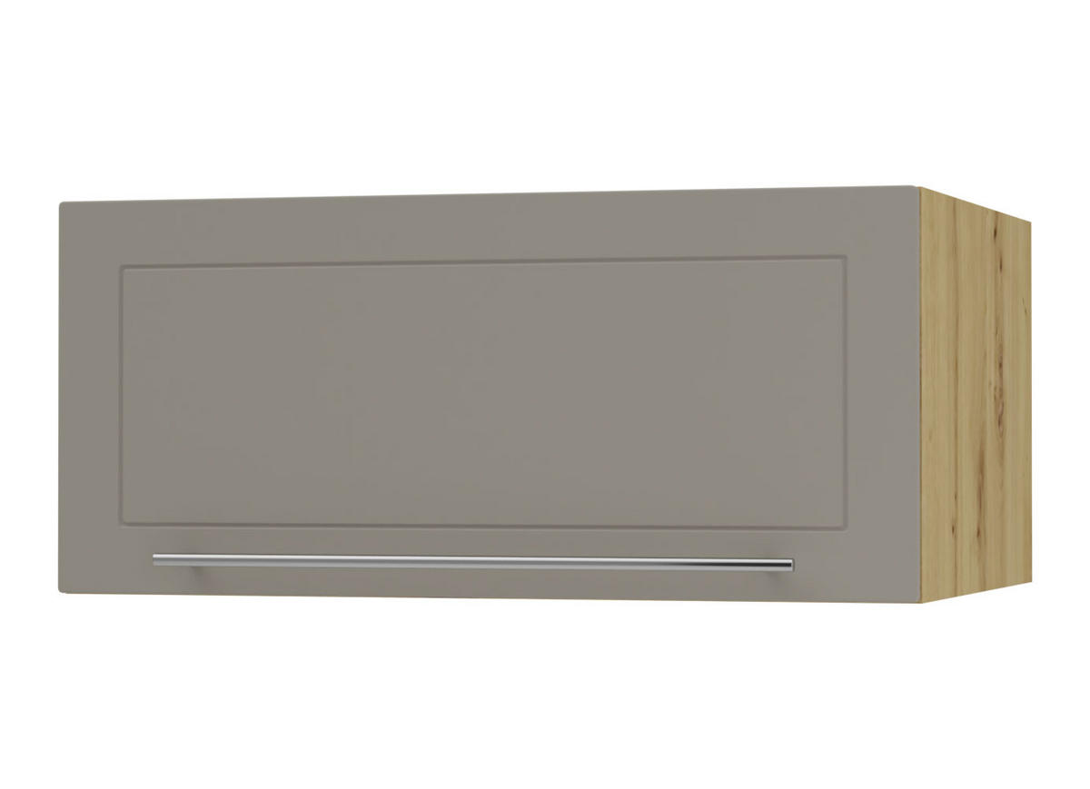 KLAPPHÄNGESCHRANK Kvantum W6B/80 Beige Matt / Eiche Artisan Matt 80 / 59 / 36cm - Beige/Eiche Artisan, Holz/Holzwerkstoff (80/36/59cm) - Feldmann-Wohnen
