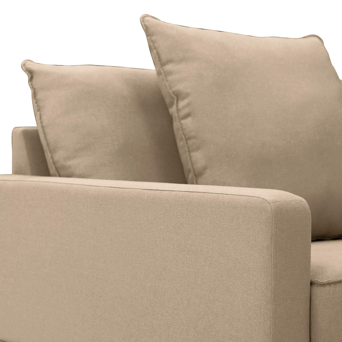 SESSEL mit Husse - Webstoff - Hellbraun/Schwarz, Wellpappe/Kunststoff (95/89/110cm) - home24