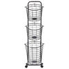 KORBSTÄNDER schwarz im 3er Set Ayapal - Schwarz, Metall (37/123/37cm) - Beliani