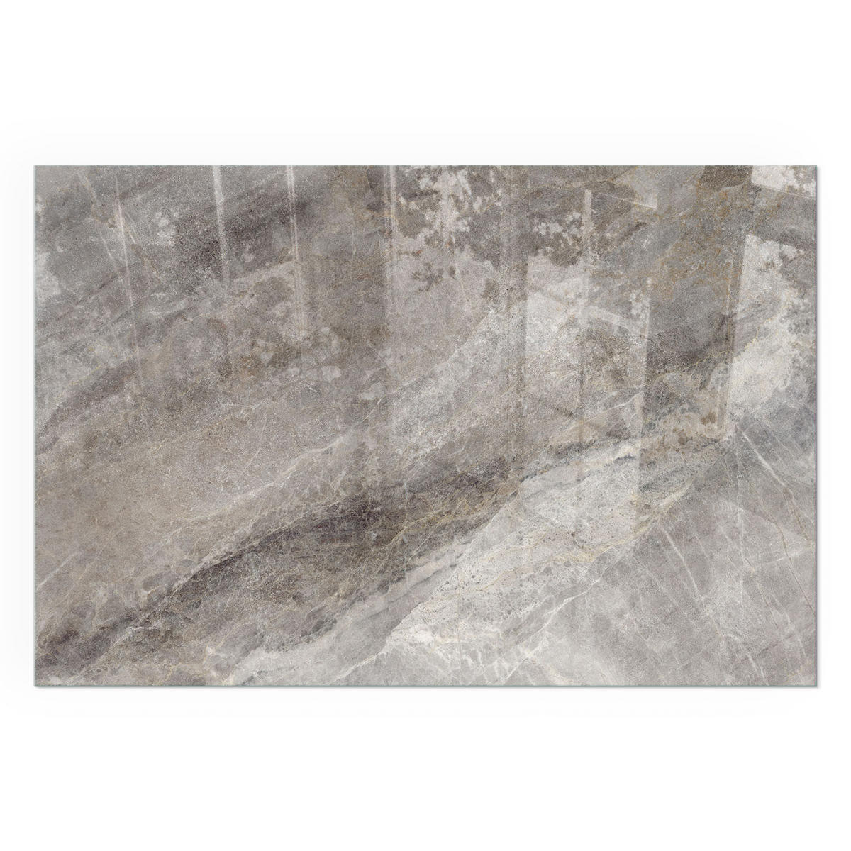 GLASPLATTE für Kamin 60x40 cm - Grau, Glas (60/40/0.4cm) - TULUP