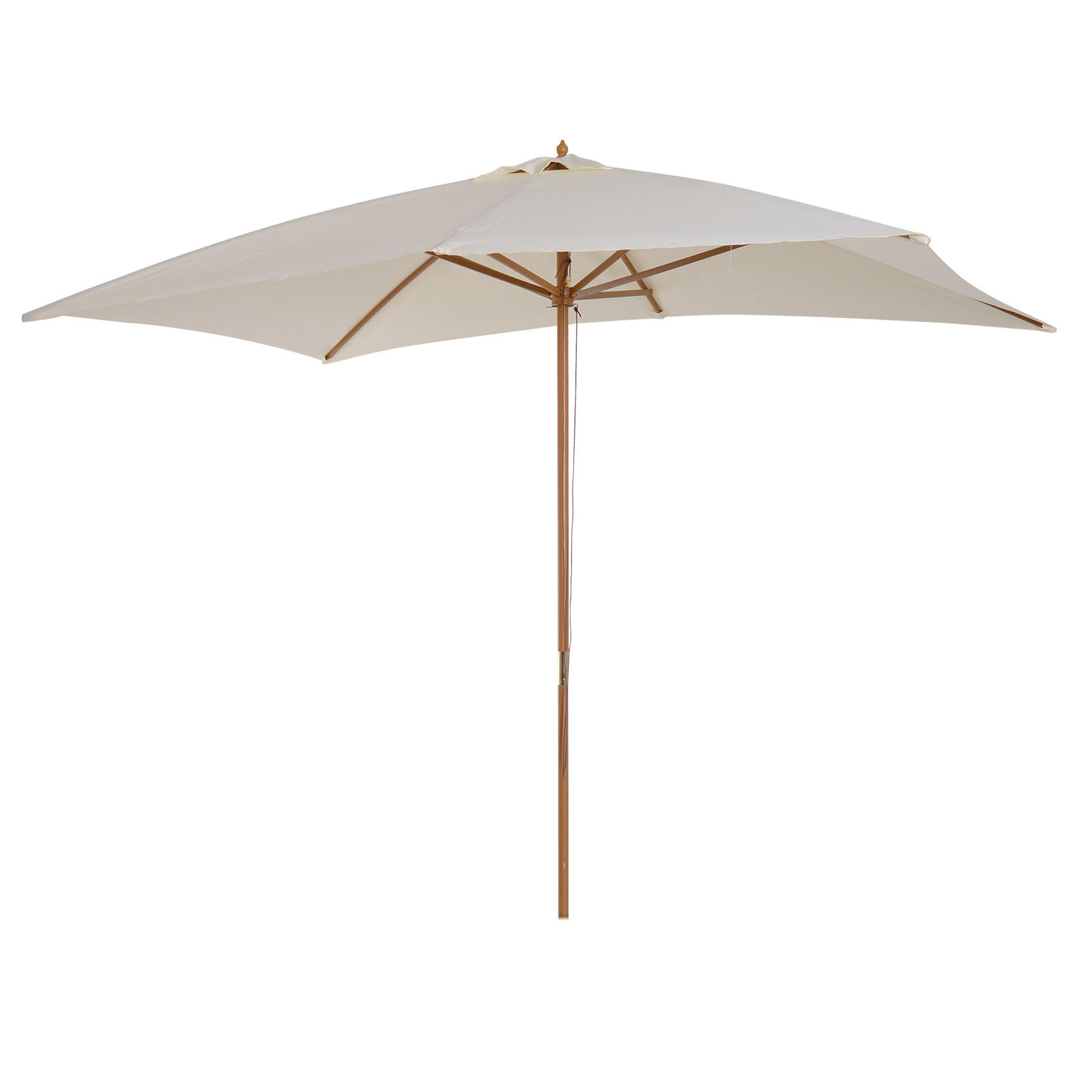 SONNENSCHIRM DE-11391 rechteckig, doppeltes Dach, 3 x 2 m Creme - Beige, Holzwerkstoff (200/295cm) - ComfortXL