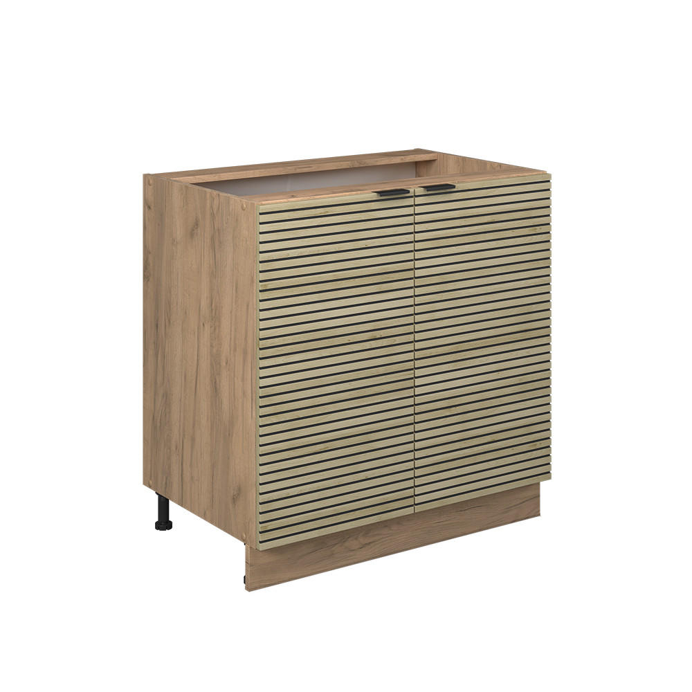 KÖKSUNDERSKÅP Fame-Line Ekpanel 80 cm med hylla, utan bänkskiva Ekfärgad, Honungsek 82/80/51.6 cm