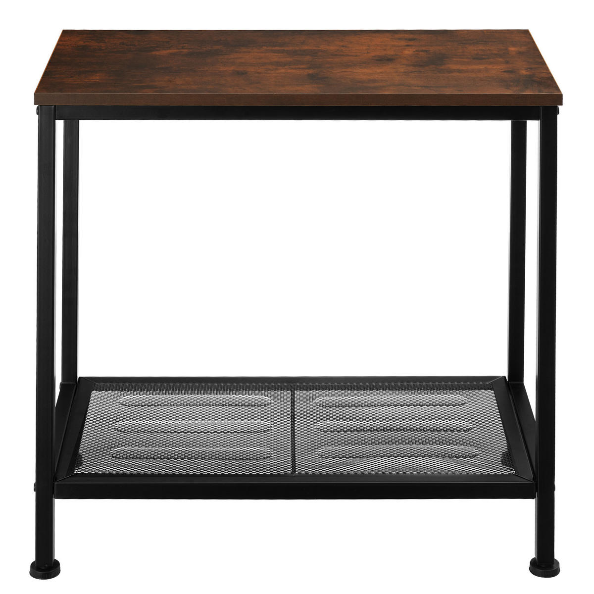 BEISTELLTISCH Filton,60 x 30,5 x 60,5 cm,Industrial Holz dunkel, rustikal - Rostfarben, Holz (60/30.5/60.5cm) - tectake