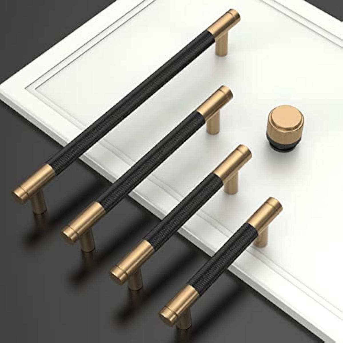 MÖBELGRIFF Schwarz Gold 10er-Set 128 mm - Goldfarben, Metall (1.2/3/15.8cm)