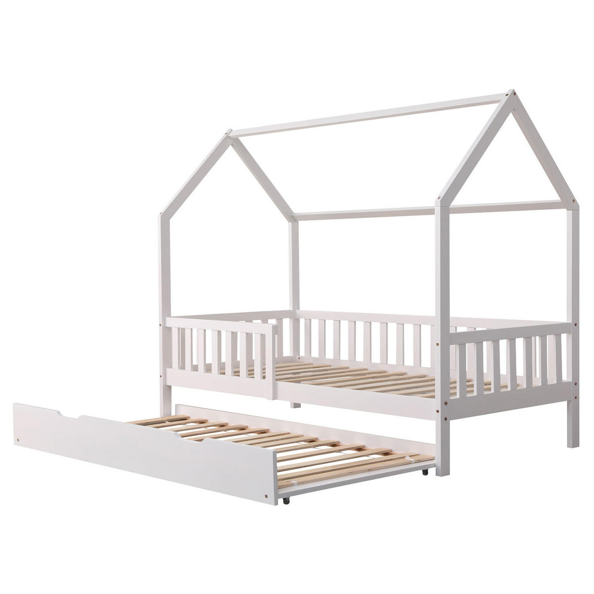 KINDERBETT Marceau Weiß 190/90 cm - Weiß, Holz - Happy Garden