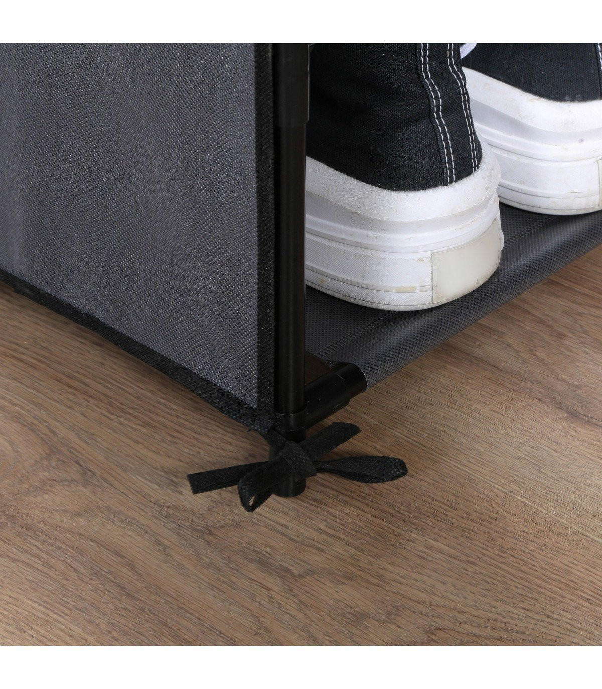 ECK-SCHUHSCHRANK - H107 cm - Grau, Textil (30/107/60cm) - Calicosy