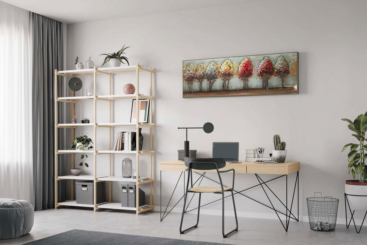 METALLBILD Bunt 150/50 cm - Beige/Multicolor, Metall (6.4/50cm) - KUNSTLOFT
