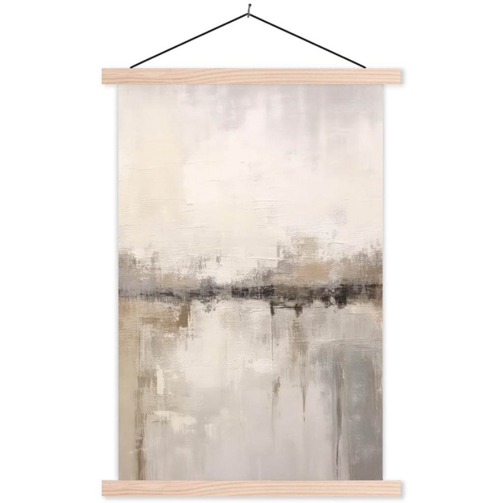 MuchoWow PLAKÁT S MAGNETICKOU LIŠTOU Moderní umění - Abstraktní - Béžová 40x60 cm