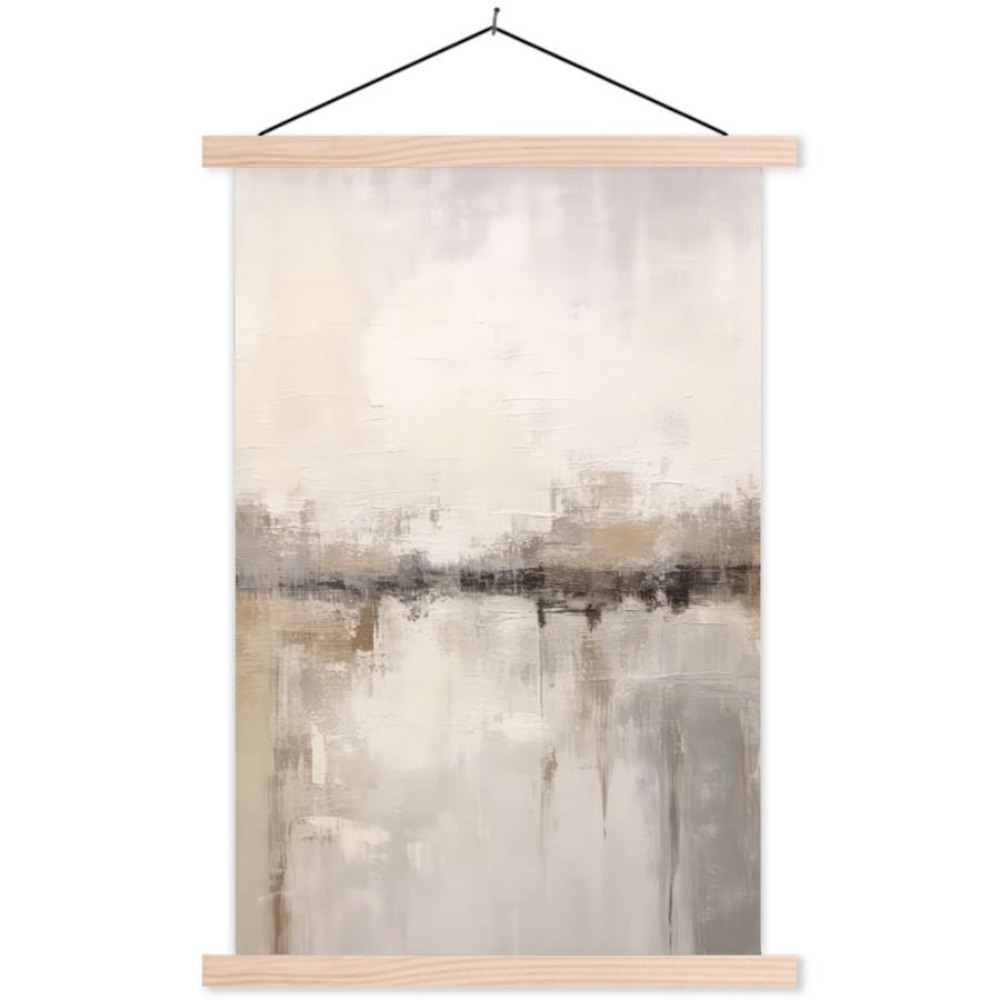 POSTER Moderne Kunst - Abstrakt - Beige 40x60 cm - Beige, Textil (40/60/0.15cm) - MuchoWow