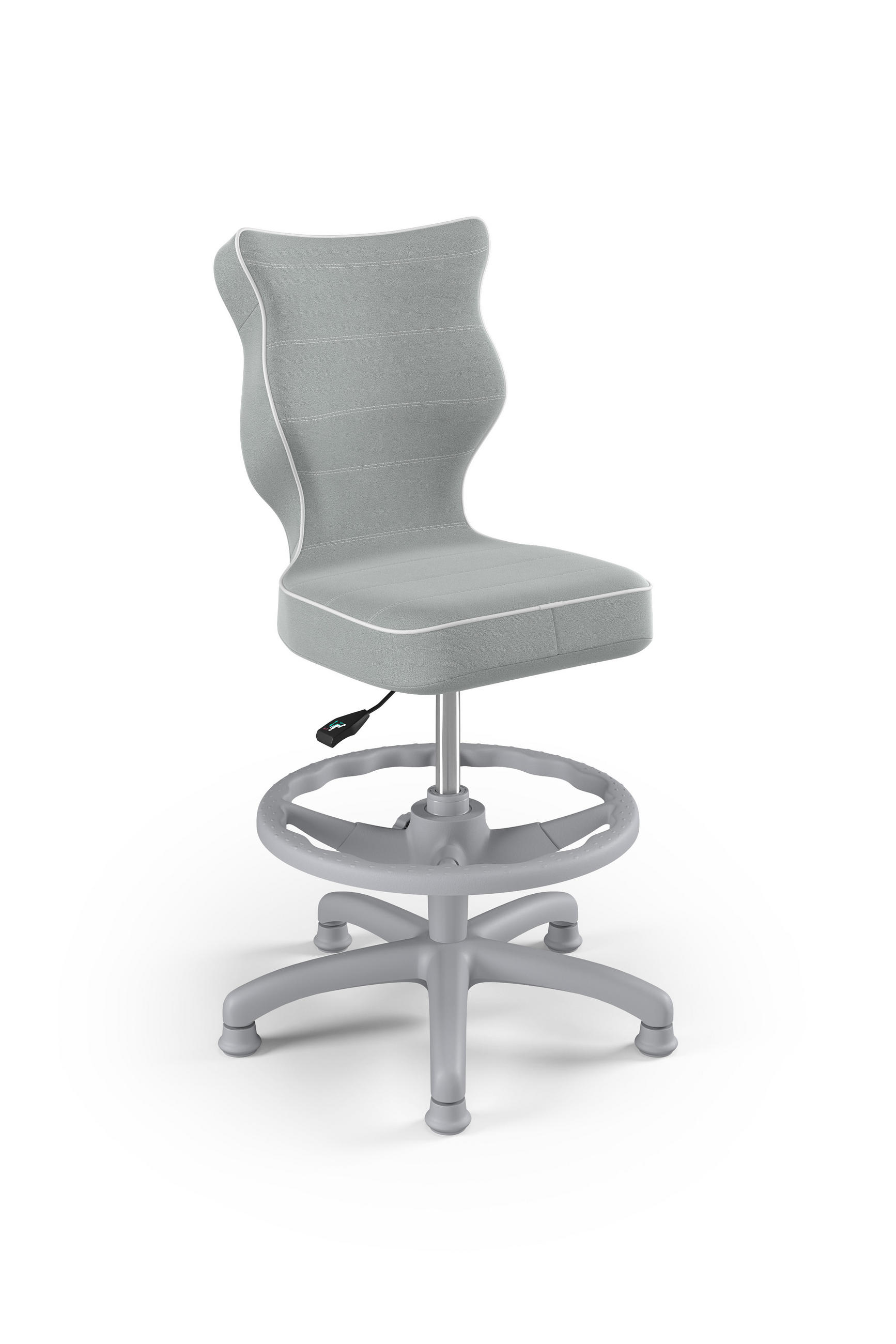 KINDERSTUHL Petit mit Fußstütze - Weiß/Grau, Textil (66/96/66cm) - RAUMHIRSCH FURNITURE