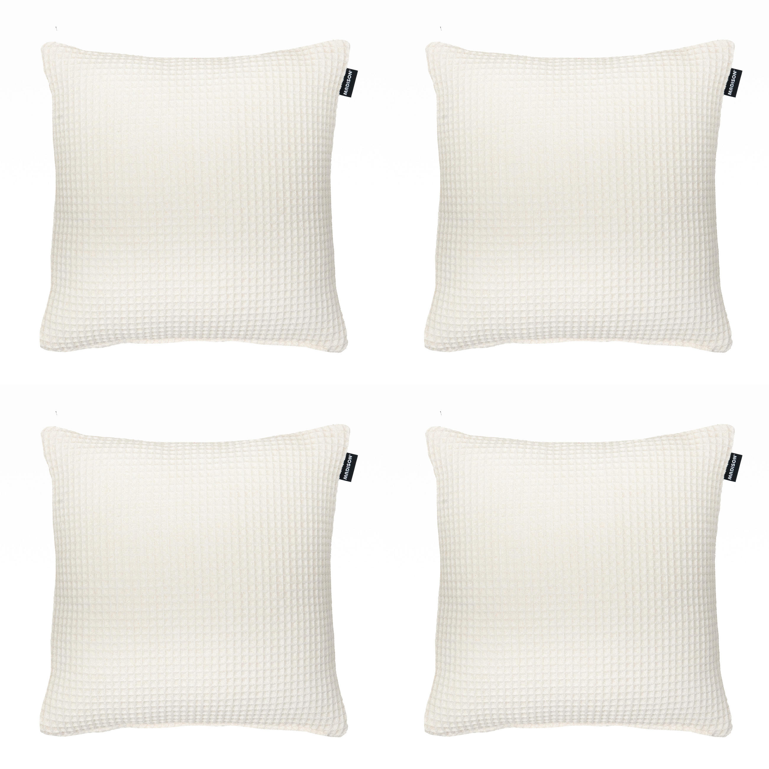 DEKORATIONSKISSEN Madison Home - Weiß - 45/45/10 cm - 4er-Set - Weiß, Textil (45/45cm) - Madison