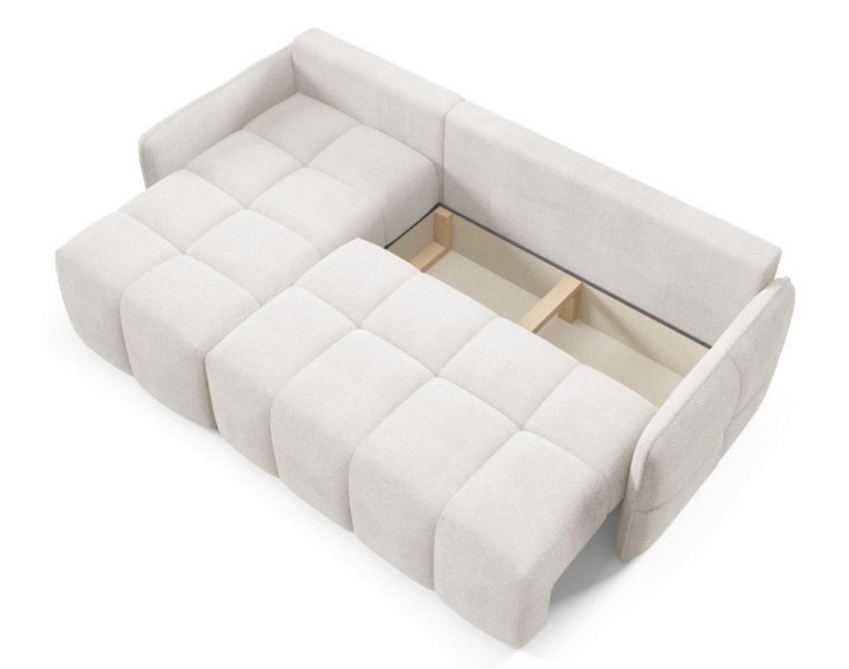 ECKSOFA Granat MONO Mit Schlaffunktion Und Dekokissen Links - Blau, Textil (220/145cm) - Sepro Meble