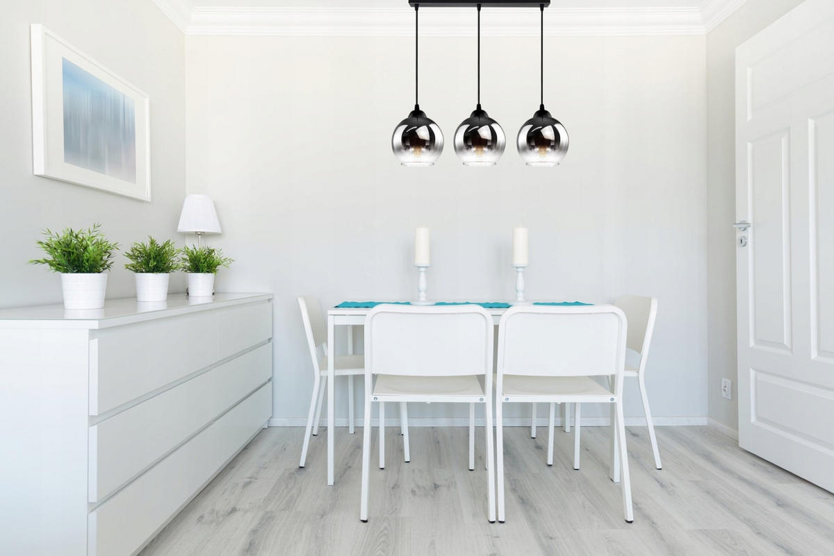PENDELLEUCHTE MASUR - Transparent/Anthrazit, Glas/Metall (15/60/80cm) - kiki design