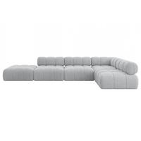 ECKSOFA modulares Sofa Favio-L2 - 380x190x70 cm Grau Cord - Grau, Holzwerkstoff/Textil (380/190cm) - ALTDECOR