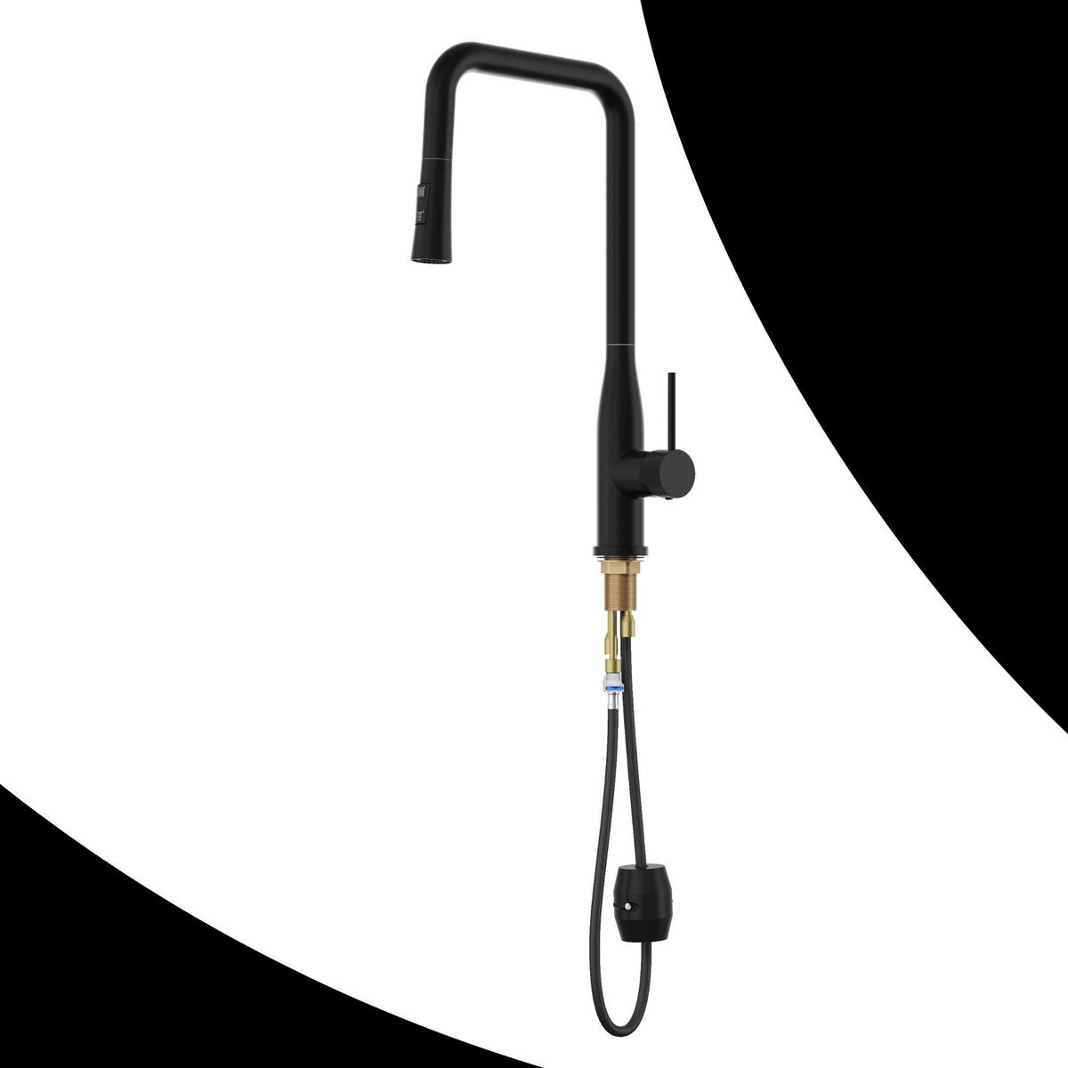 KÜCHENARMATUR Vector Schwarz - Schwarz, Metall (27/46/27cm) - Granitan