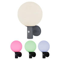 LED AUSSENLEUCHTE Edelstahl Anthrazit - Anthrazit, Glas (25/25/37cm) - Globo Lighting