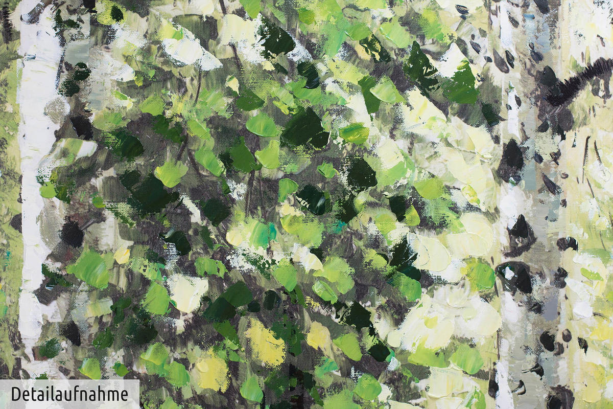 ÖLGEMÄLDE 123/83 cm - Grün, Holz/Textil (3/83cm) - KUNSTLOFT