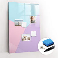 MAGNETTAFEL 90x60 Pastellmuster - Multicolor, Glas (90/60/0.4cm) - TULUP