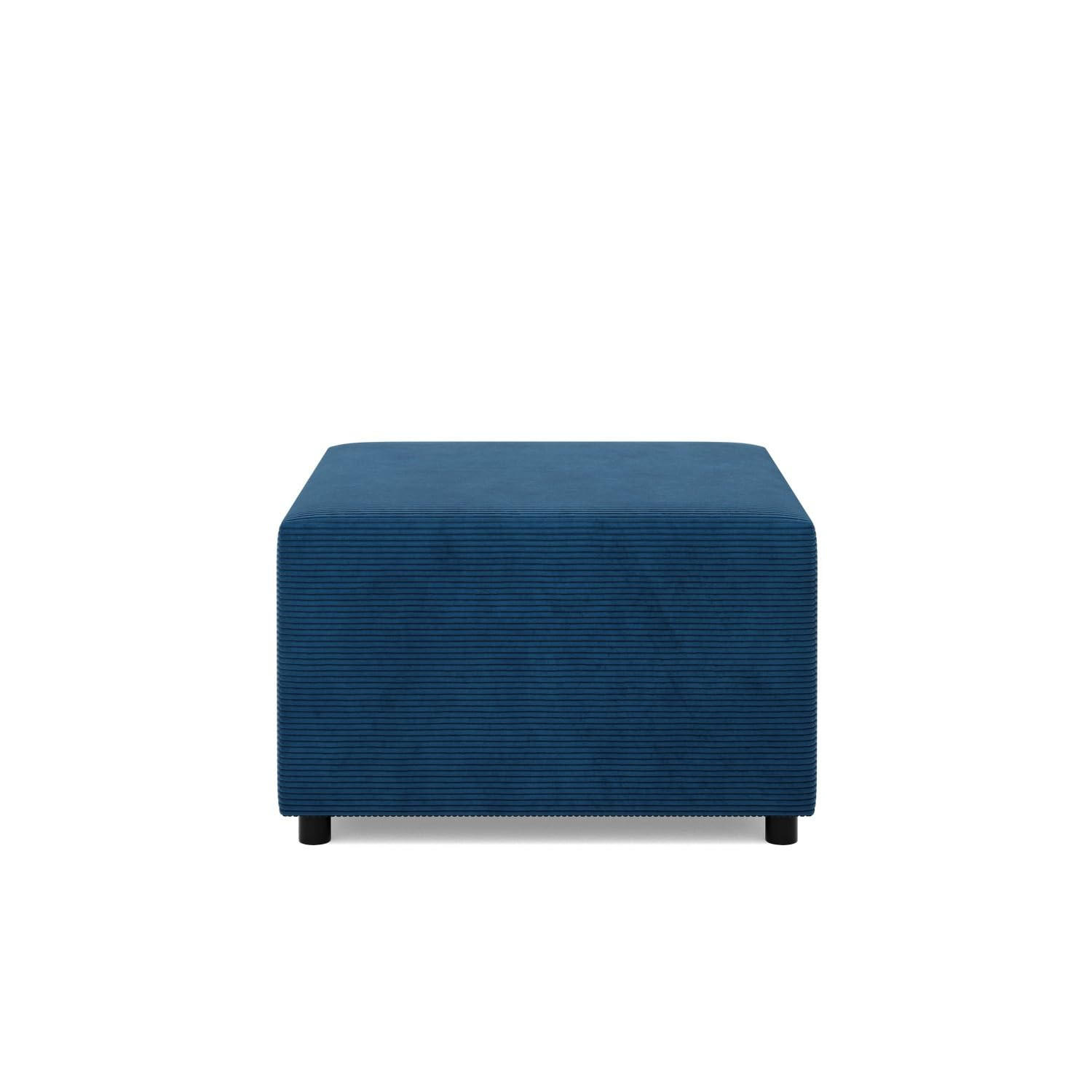 SITZPOUF 70 X 70 NEO, Cord - Dunkelblau - Blau, Textil (71/40/71cm)