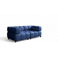 SOFA 2-sitzer Flow - Blau, Holzwerkstoff/Textil (192/71/96cm) - Fun Möbel