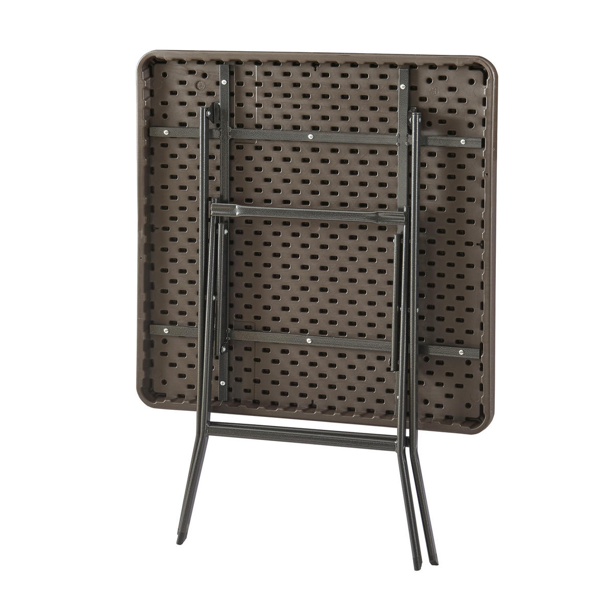 KLAPPTISCH Lillestrøm - Dunkelbraun, Kunststoff/Metall (78/78/74cm) - [en.casa]