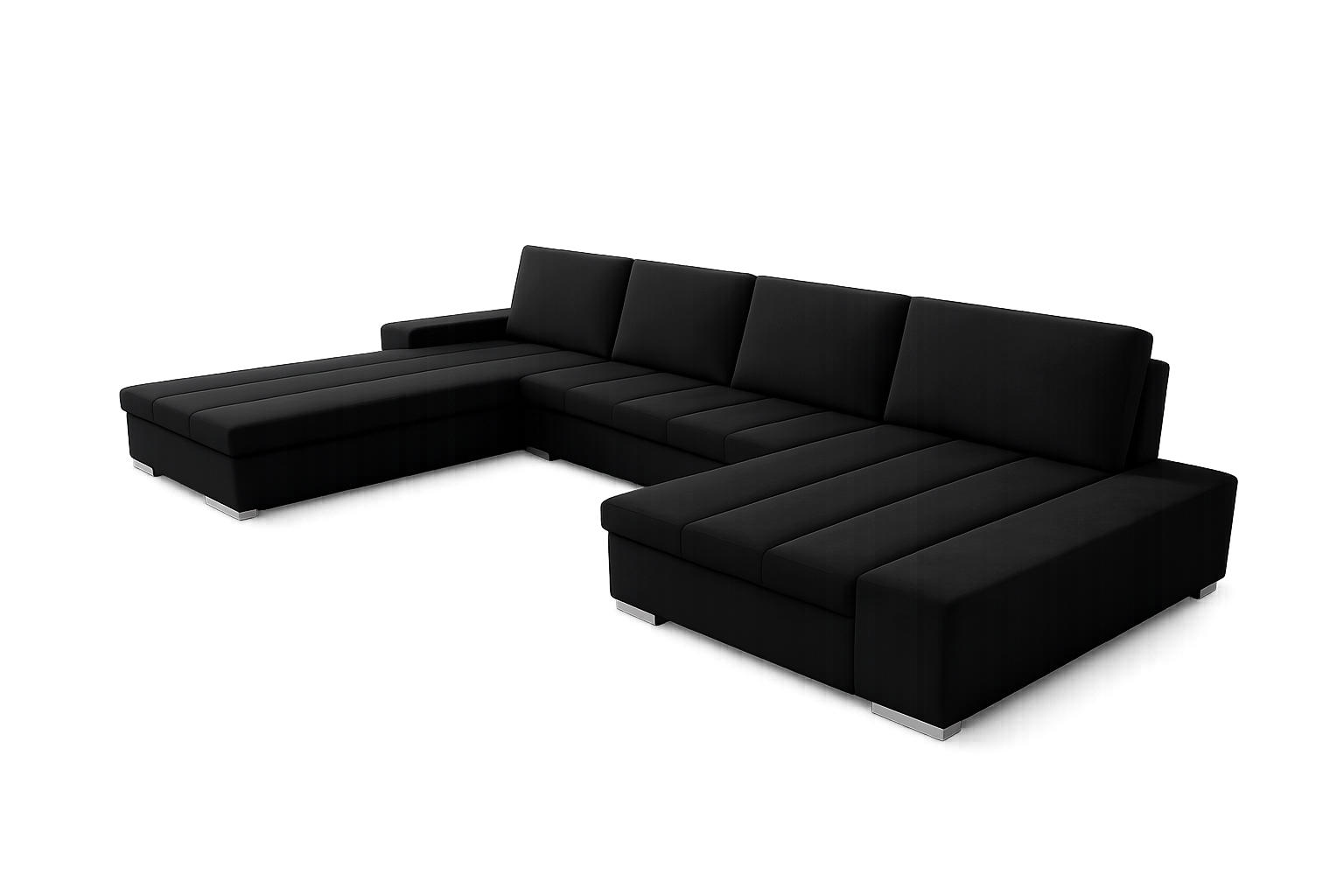 Wohnideebilder Wohnlandschaft Schwarz 387x85x213 cm