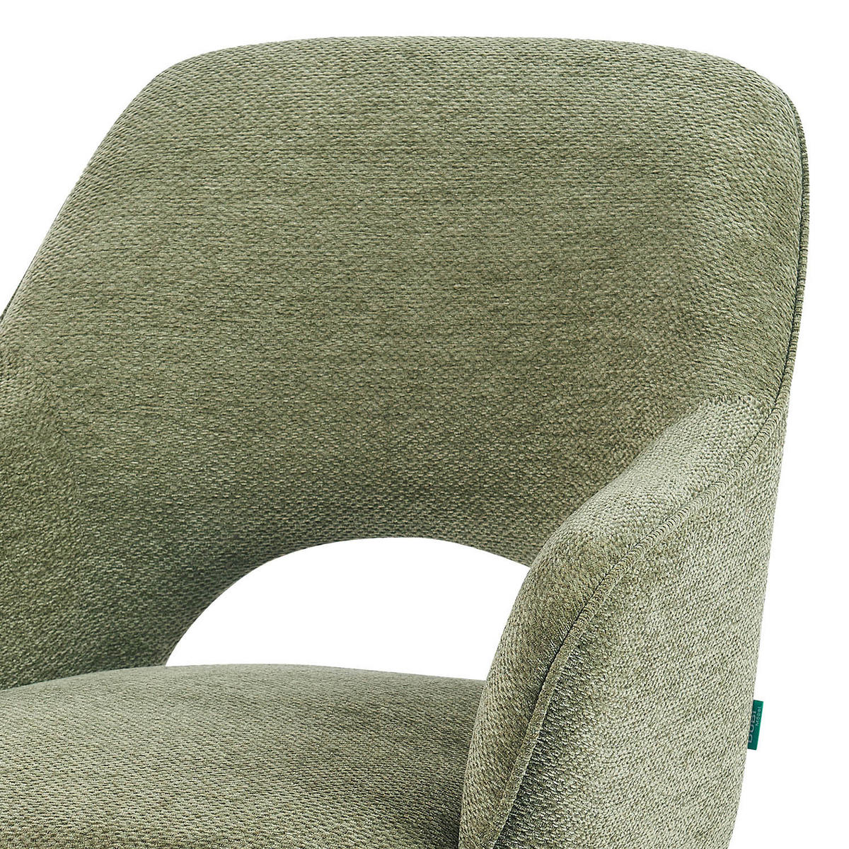 DREHSTUHL Mika-Ben - Schwarz/Grün, Textil/Metall (60/87/65cm) - DUBI Möbel