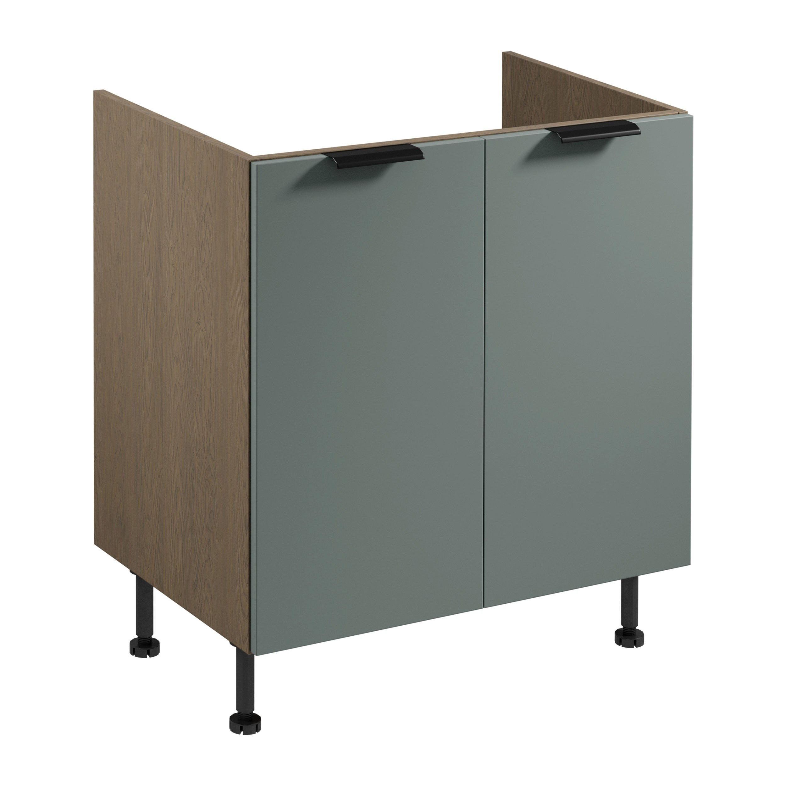 SPÜLENUNTERSCHRANK D80Z – Sorento Grün – Grün / Eiche - Eichefarben/Grün, Holzwerkstoff (80/87/52cm) - ROYAL24_MARKT