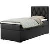 BOXBETT ALDA 90/200 Schwarz Kunstleder - H3 - Rechts Seite - Schwarz, Holz/Textil (90/200cm) - MKS
