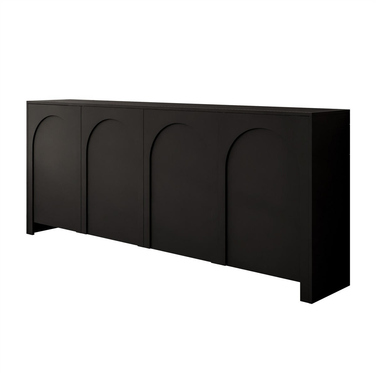SIDEBOARD ARIADNA schwarz viertürig - Schwarz, Holzwerkstoff (204/83/35cm)
