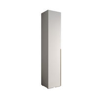 DREHTÜRENSCHRANK 236.7/50/47 1-türig - Goldfarben/Weiß, Holz/Metall (50/236.7/47cm) - MÖBEL KRYSPOL