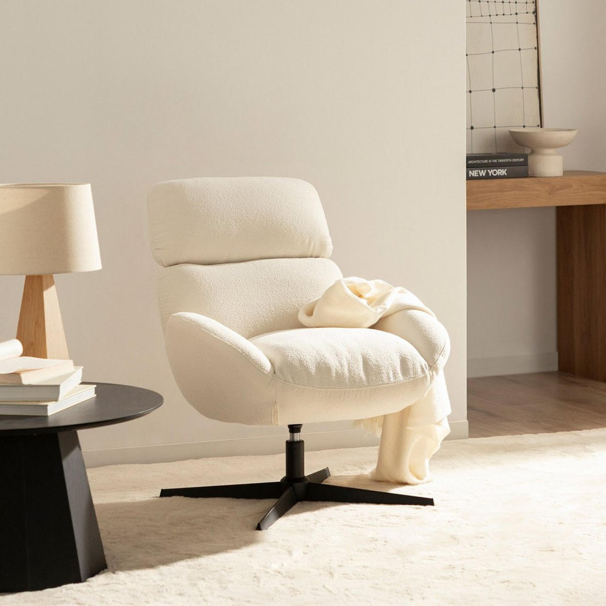 DREHSTUHL Rik Beige 72 cm x 88 cm - Beige, Textil (72/88/78cm) - Klast Home