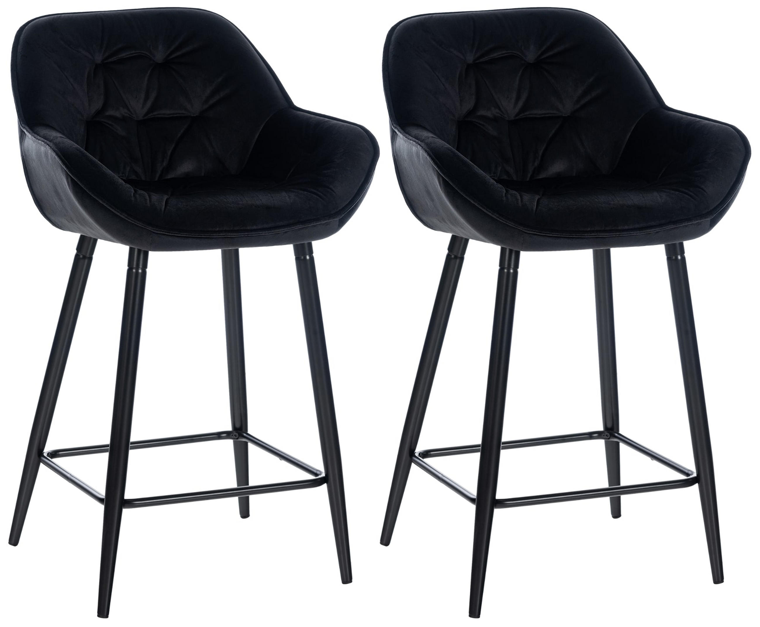 TPFLiving Barhocker Schwarz 54x93.5x57.5 cm