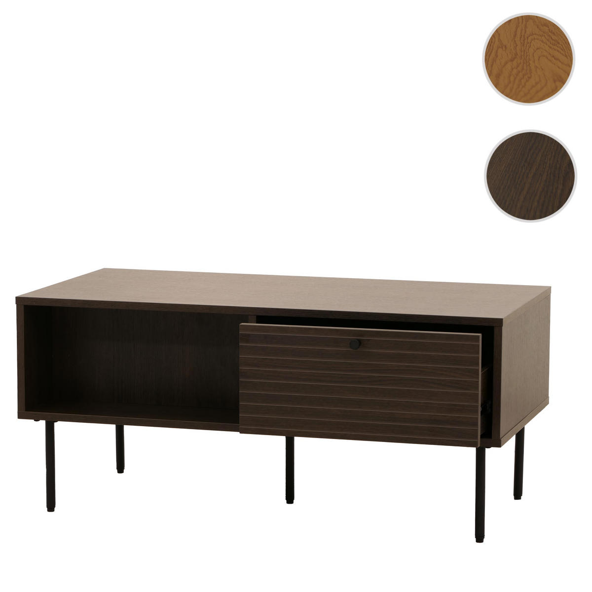 COUCHTISCH eckig Dunkelbraun - Dunkelbraun, Holz (50/100/45cm) - MCW