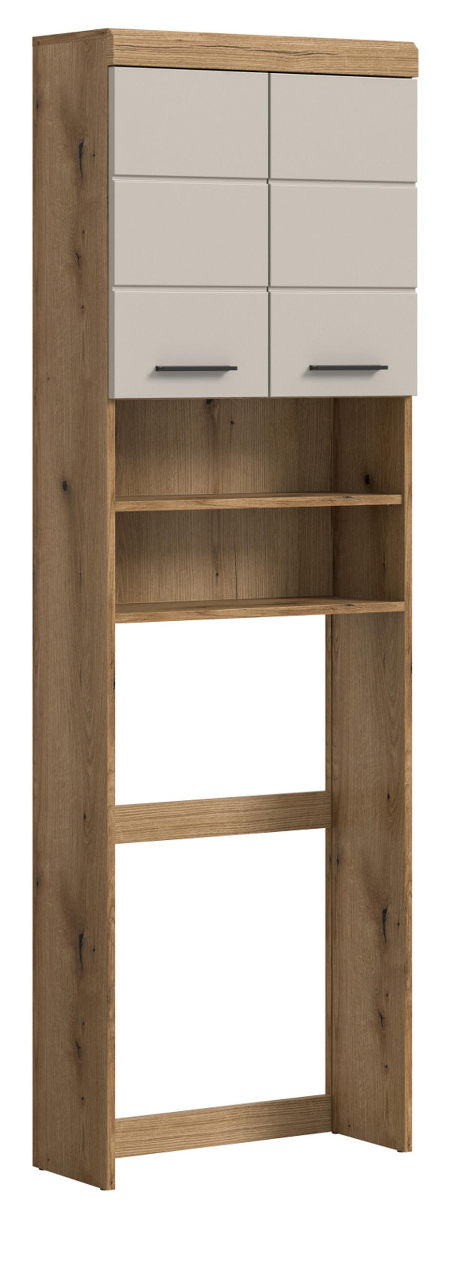 WASCHMASCHINENSCHRANK in Sand, Eiche matt 63 x 191 cm, Waschmaschinen Überbau mit viel Stauraum - Sandfarben/Kastanienfarben, Holzwerkstoff/Kunststoff (63/191/24cm) - Inn.Furn