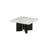 COUCHTISCH quadratisch Marmoroptik - Schwarz 80/80/50 cm - Schwarz Hochglanz/Creme, Holzwerkstoff (80/80/50cm) - designimpex
