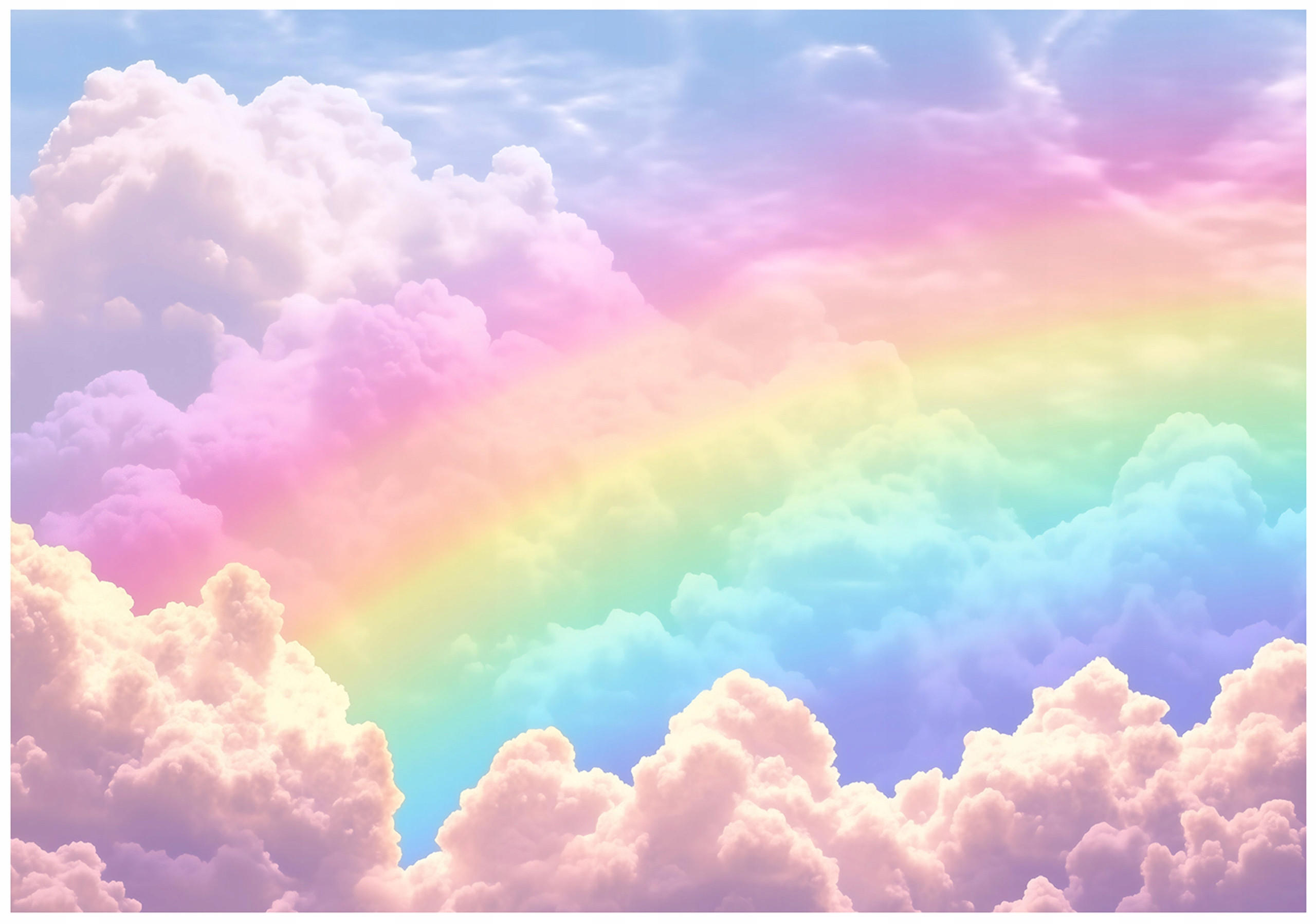 FOTOTAPETE Kinderzimmer Mädchen Regenbogen Kindertapete 350x250 - Multicolor, Papier (350/250cm) - Wallarena