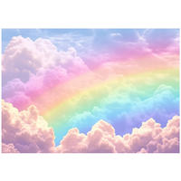 FOTOTAPETE Kinderzimmer Mädchen Regenbogen Kindertapete 350x250 - Multicolor, Papier (350/250cm) - Wallarena