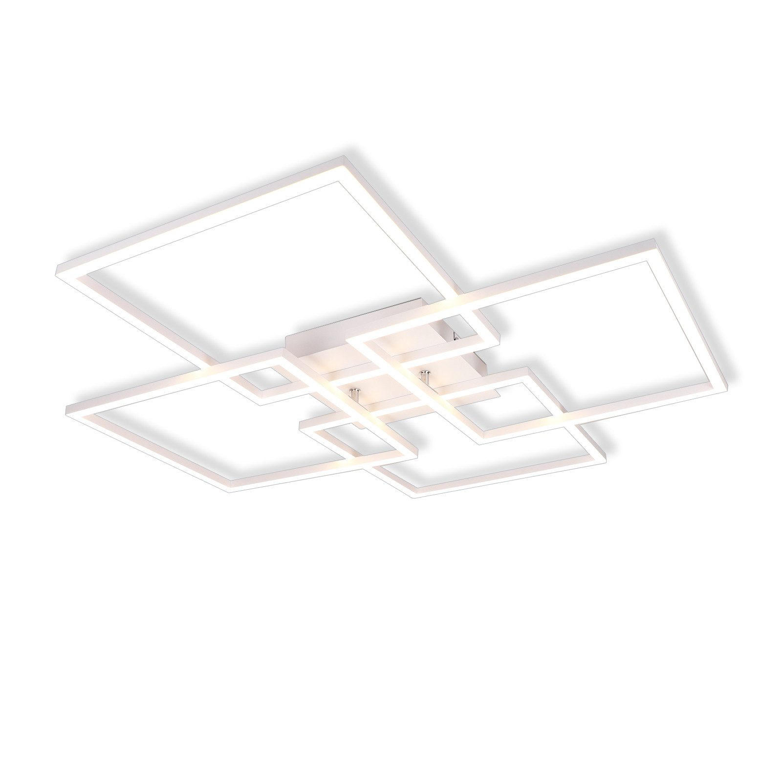 LED-DECKENLEUCHTE Gallegos 72.4/72.4/7.3 cm - Weiß, Metall (72.4/72.4/7.3cm) - Nettlife