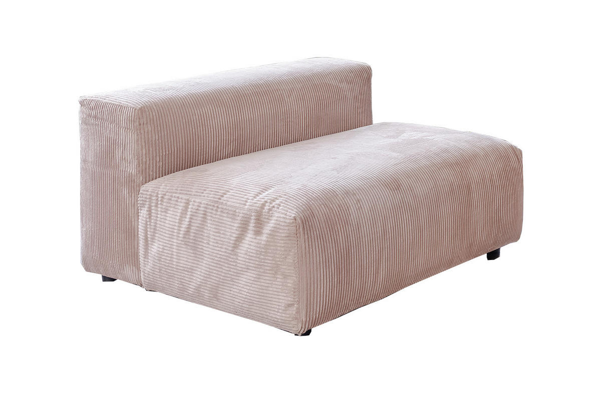 SESSEL MIA Taupe Cord - Taupe/Schwarz, Kunststoff/Textil (120/72/120cm) - KAWOLA