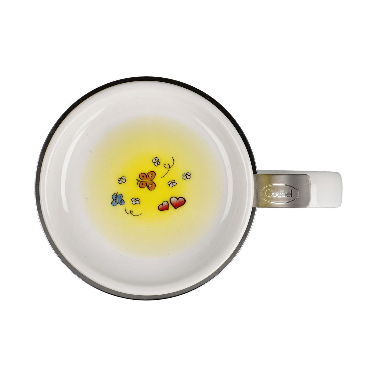 TEETASSE Der kleine Yogi - Eat Chill Love, Fine Bone China, Bunt, 450 ml - Multicolor, Keramik (0.45L) - Goebel