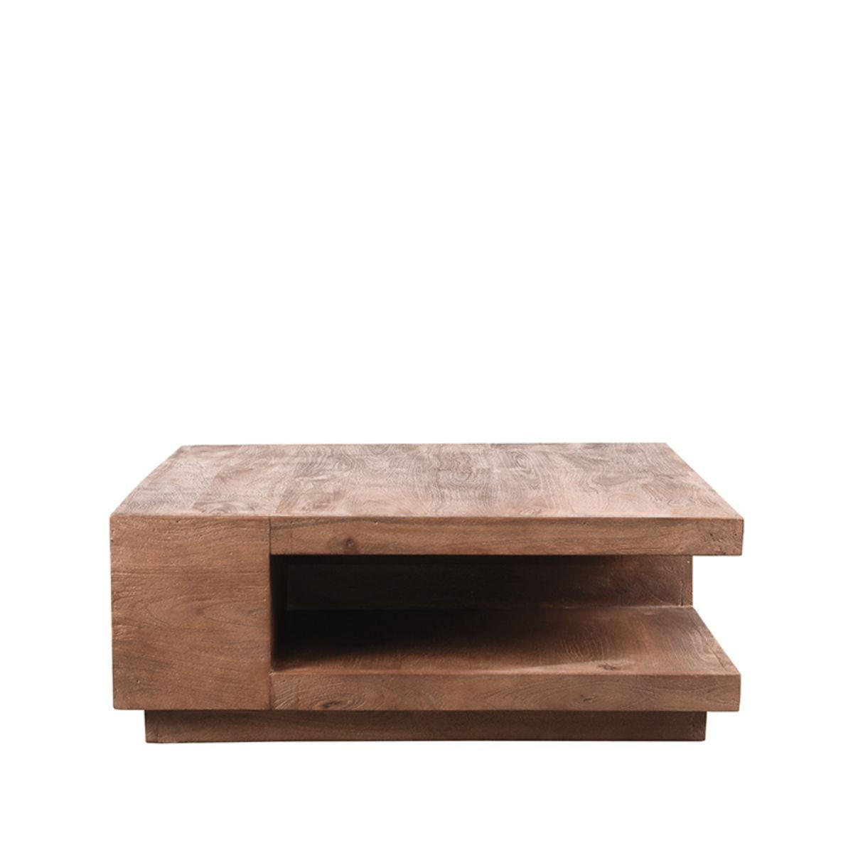 COUCHTISCH quadratisch braun 80/80/30 cm - Braun, Holz (80/80/30cm) - LABEL51