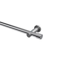 GARDINENSTANGEN-SET Platon Santo 140 cm, 1-läufig (ohne Ringe), 20 mm Ø Chrom - Chromfarben, Metall (140cm) - INTERDECO