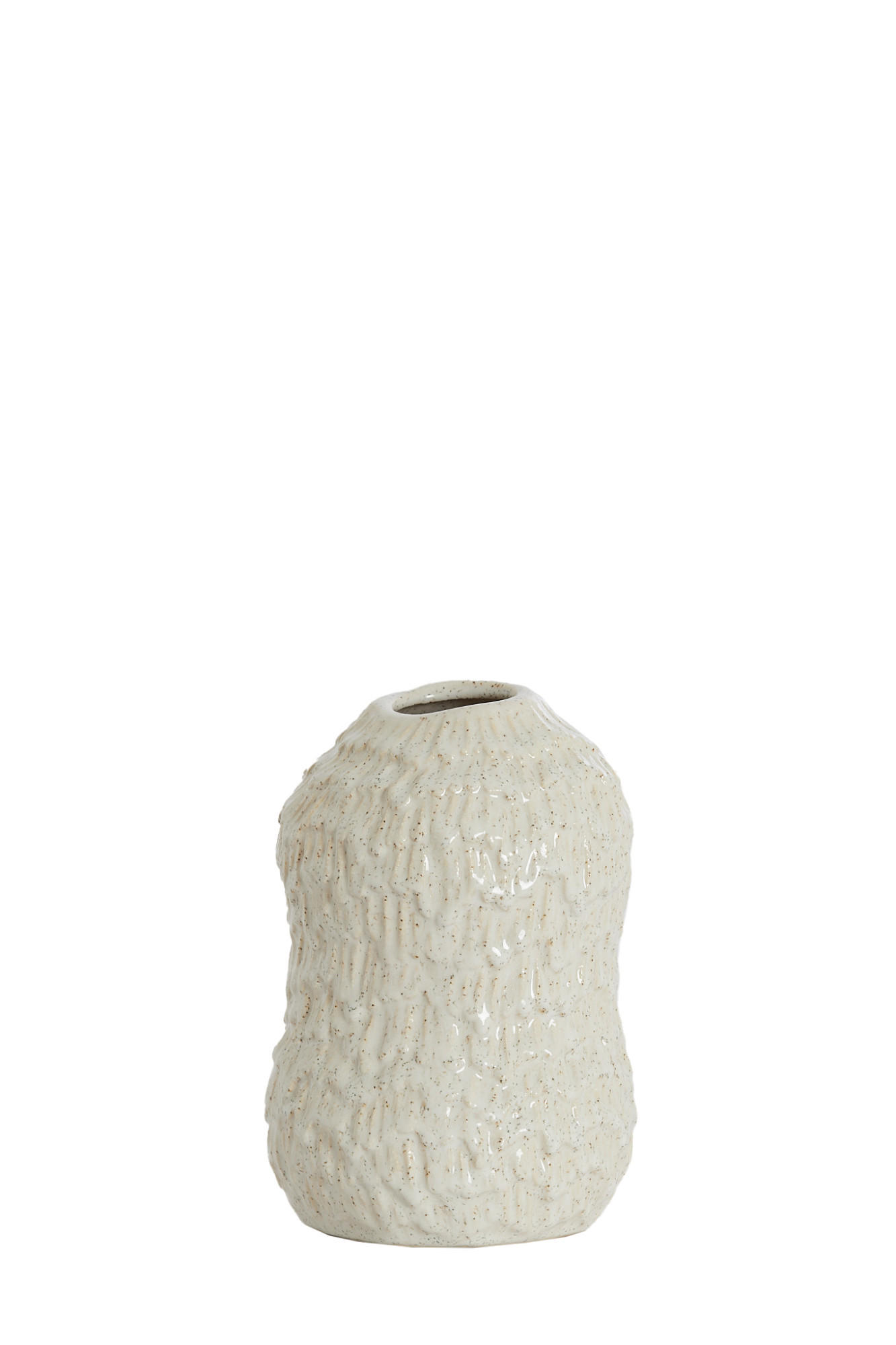 VASE Asola Weiß Ø13,5/20,5 cm - Weiß, Keramik (20.5cm) - Light & Living