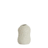 VASE Asola Weiß Ø13,5/20,5 cm - Weiß, Keramik (20.5cm) - Light & Living