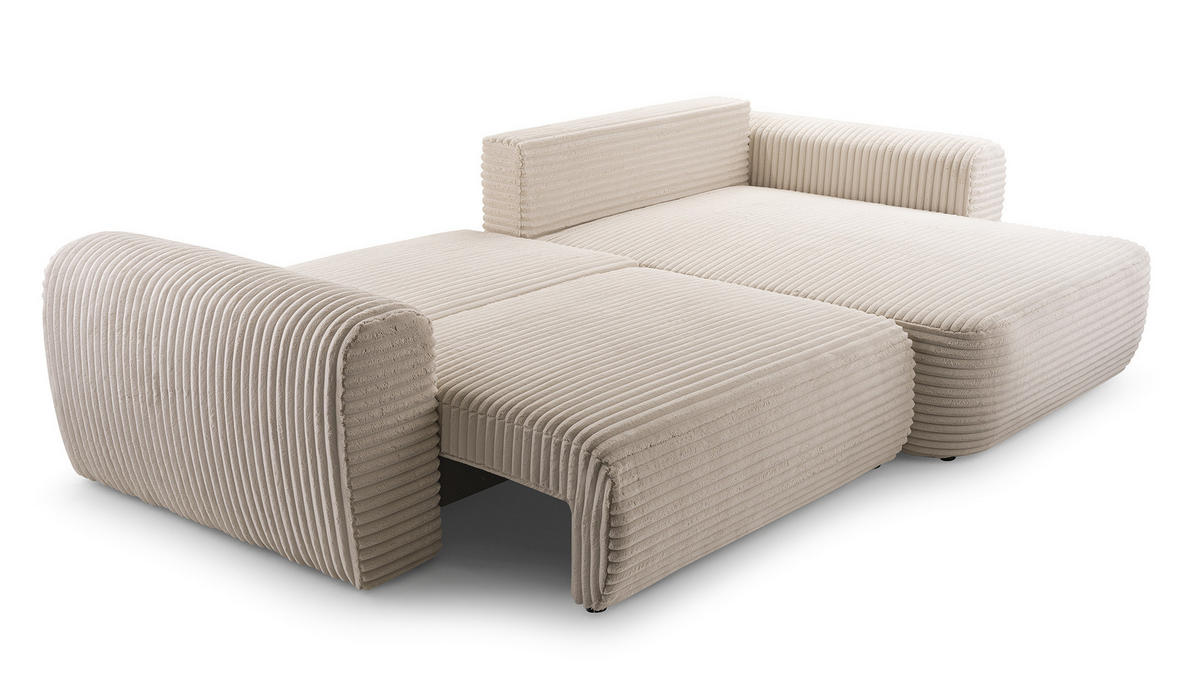 ECKSOFA HAPPO CORD PLUSH Dunkelgrau - Dunkelgrau, Textil (297/169cm) - Luxkor24
