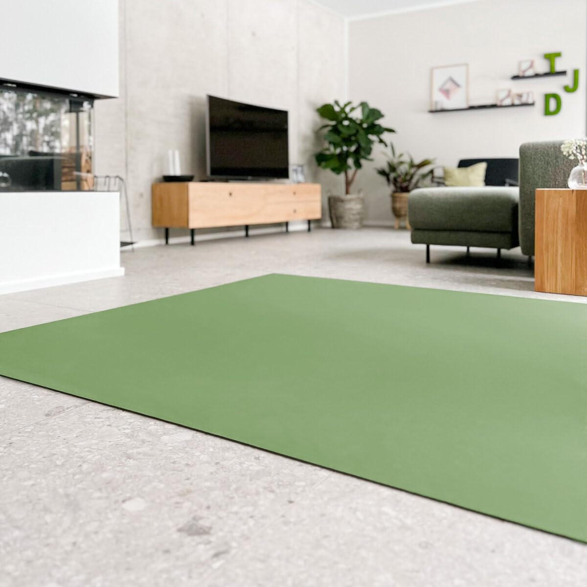 KRABBELMATTE 120cm X 180cm Olivgrün - Olivgrün, Textil (120/180cm) - Sanosoft