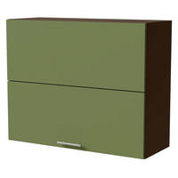 KLAPPHÄNGESCHRANK Brerra W8B/90-AV Lava / RAL 6025 farngrün Matt 90 / 32,5 / 72cm - Dunkelgrau/Grün, Holz/Holzwerkstoff (90/72/32.5cm) - Feldmann-Wohnen