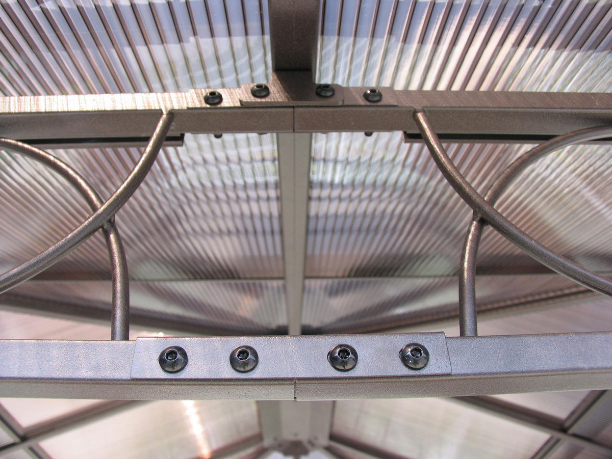 HARDTOP Pavillon 3x3,6m mit 4 Seitenteilen - Schwarz/Braun, Metall (300/263/360cm) - QUICK STAR